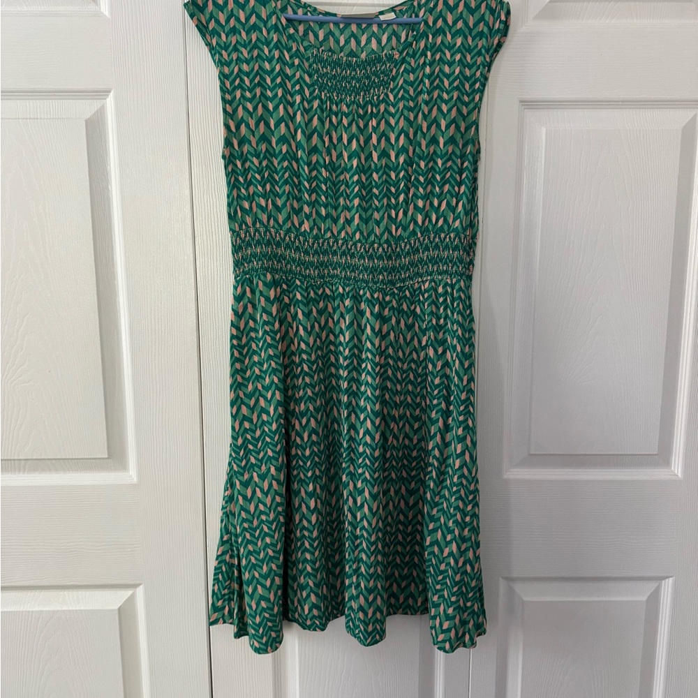 Maeve Teal and Pink Geometric Dress